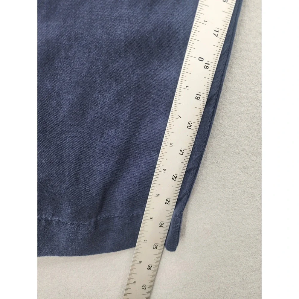 Banana Republic XXL Blue Lyocell Linen Cotton Pull On Utility Cropped Pants New